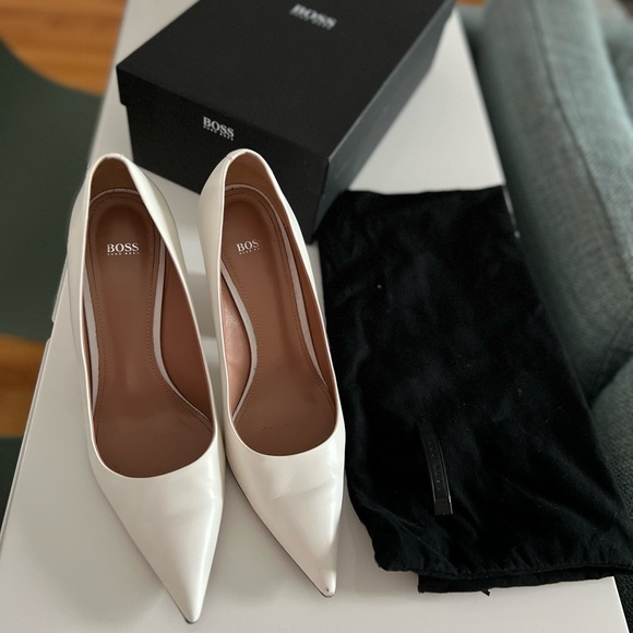 Hugo Boss Kristin Pointy P90-C White Heels - Picture 4 of 9